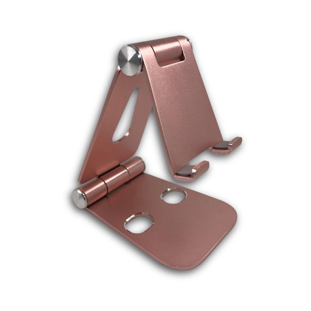 Desk Stand Holder Mount Mobile Phone Folding Portable Clear Rose Gold&gold