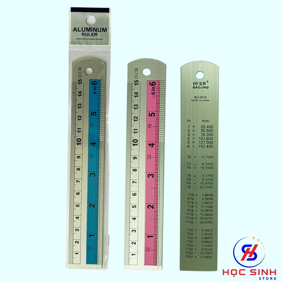 Thước Nhôm 15cm, 20cm Độ Chính Xác Cao, Chất liệu Cao Cấp