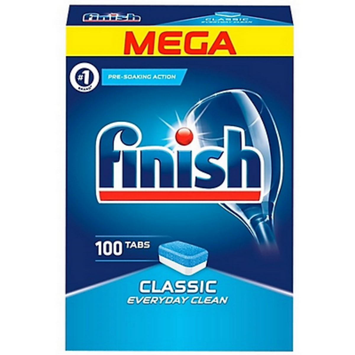 Hộp 100 viên rửa chén Finish Classic Dishwasher Tablets Lemon QT025446 - hương chanh
