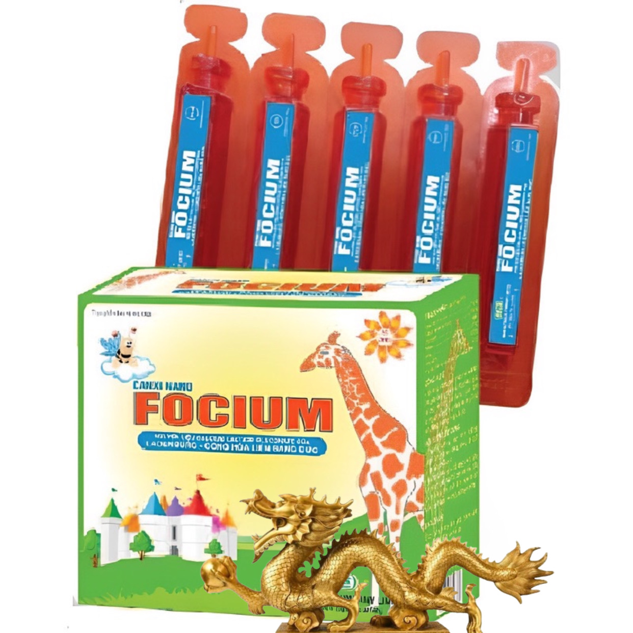 Siro CANXI NANO FOCIUM Hộp 20 ống - Bổ sung canxi giúp trẻ cao lớn, Lisse