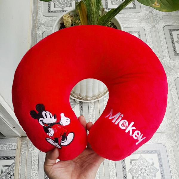 Gối Chữ U Chuột Mickey U50 (Màu Đỏ)