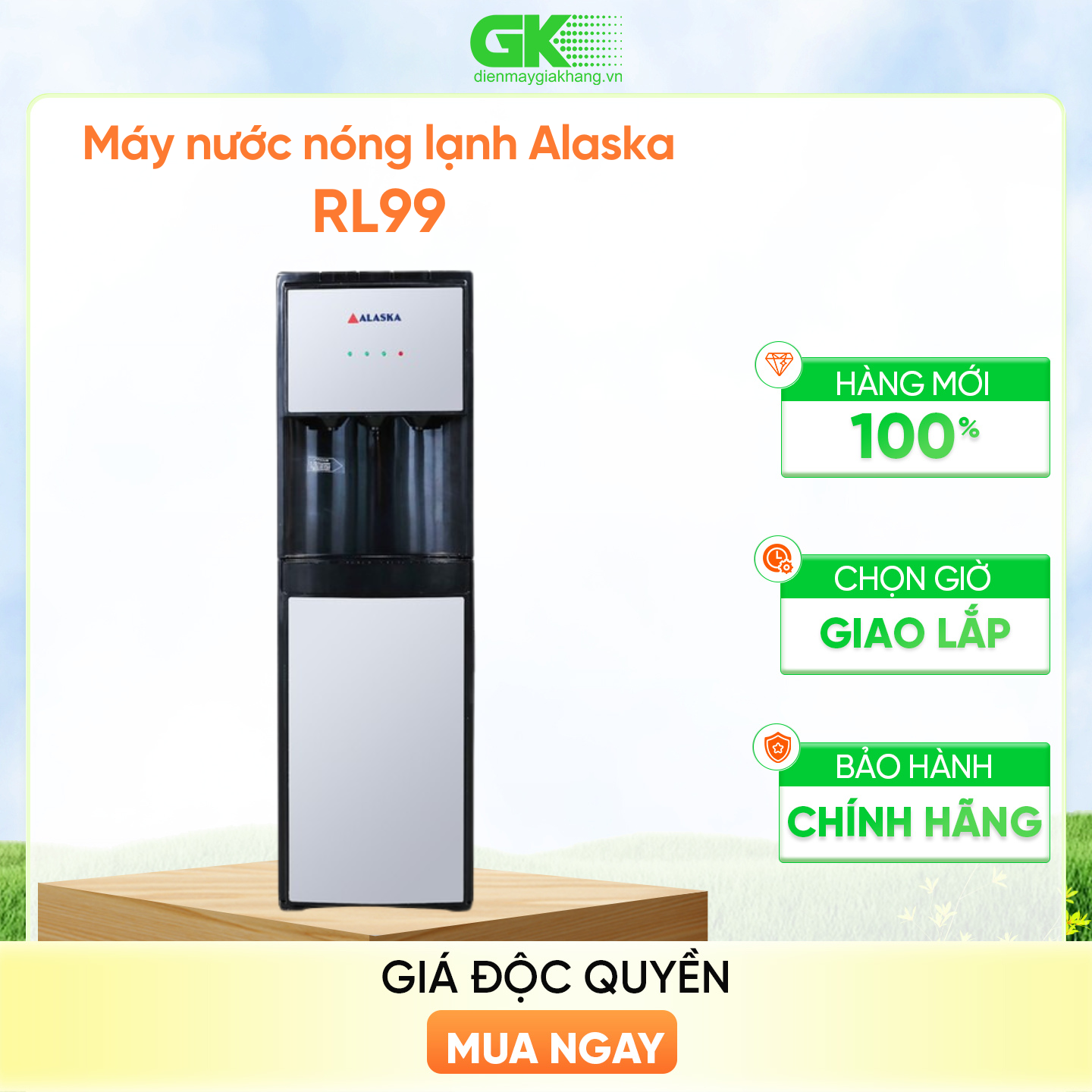RL99 - Cây Nước Nóng Lạnh Bình Âm Alaska RL 99 - Hàng Chính Hãng
