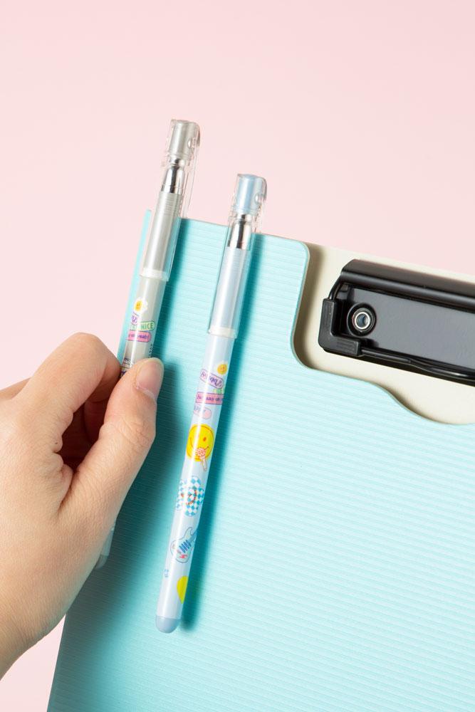 Bút Gel Deli 0.5 mm - Phiên Bản Sơn Tùng M-TP Giới Hạn - Deli G16-BL - Màu Xám - Mực Đen