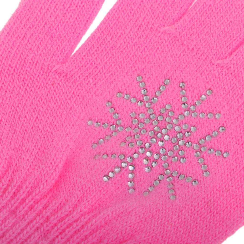 2x Anti-Slip Padded Winter Stretchy Gloves Glove for Age Above 12 Kids