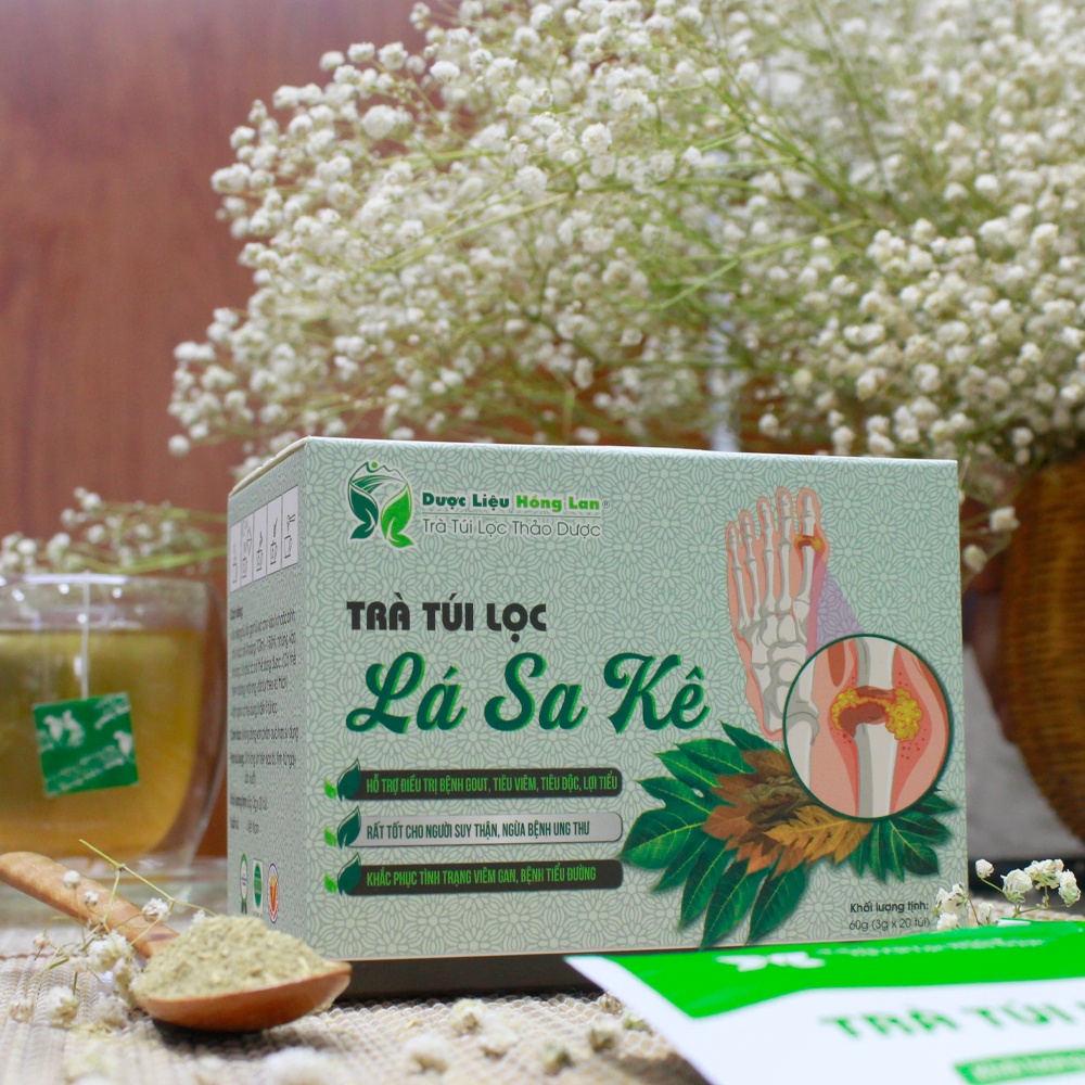 Trà Túi Lọc Lá Sa kê 60g (20gói x 3g) Dược Liệu Hồng Lan