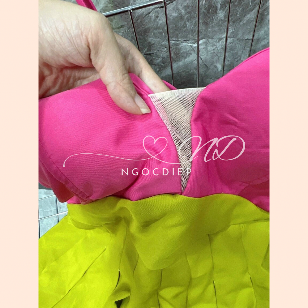 Jumpsuit 2 dây giả váy đầm