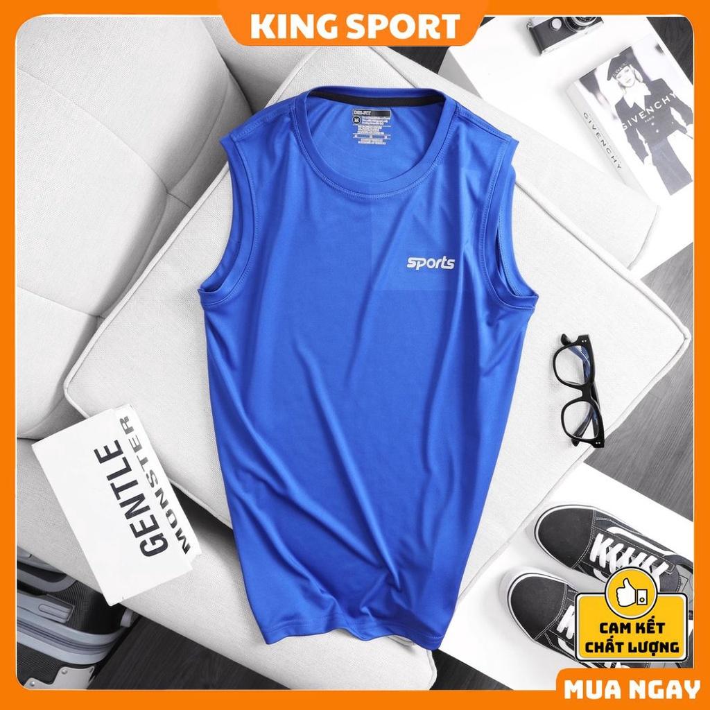 Áo ba lỗ nam nữ tanktop tập GYM thể thao fom rộng vải thun lạnh mềm mịn thoáng mát đẹp cao cấp big size KING SPORT