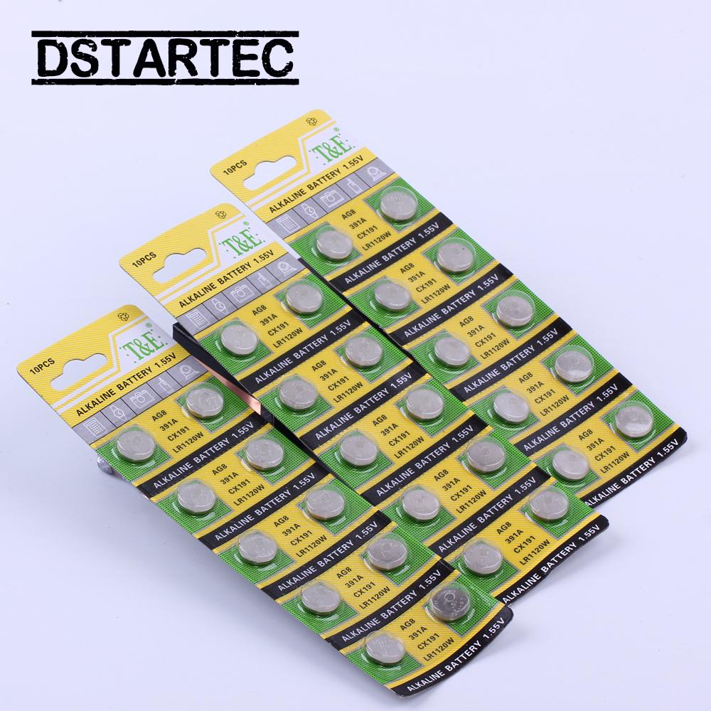 10 Chiếc-50 Chiếc 1.55V AG8 LR1120 391 SR1120 R1120W CX191 Pin Nút G8A 191 391A SR1120SW Tế Bào Đồng Xu Đồng Hồ đồ Chơi Điều Khiển Từ Xa Màu Pin: 50 Chiếc
