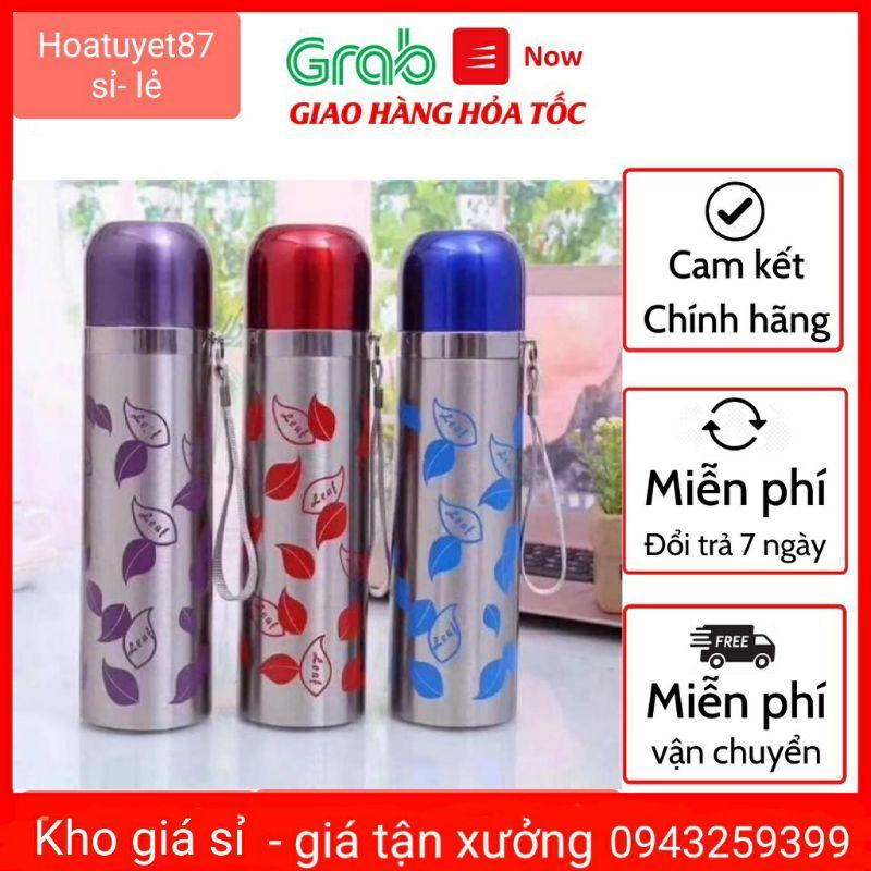 Bình giữ nhiệt inox 500ml in hình(giao màu ngẫu nhiên)