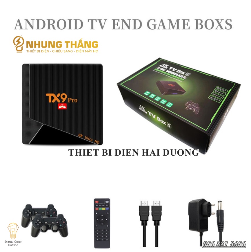 Máy Chơi Game TX9 Pro - Android - Kết Nối Không Dây WIFI - HDMI TV 10000 Trò Chơi - Kèm Thẻ Nhớ 64gb - CÓ VIDEO