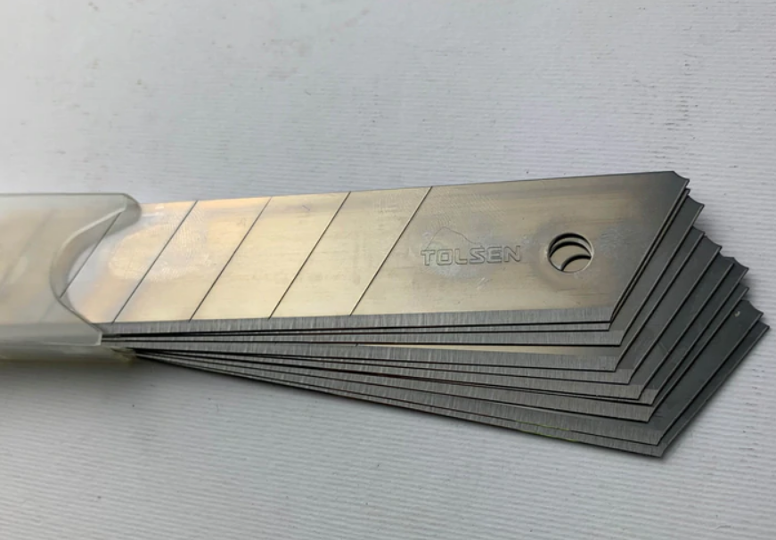 LƯỠI DAO THÉP SK5  ĐƠN VỊ 10 LƯỠI TOLSEN 30017 - HÀNG CHÍNH HÃNG
