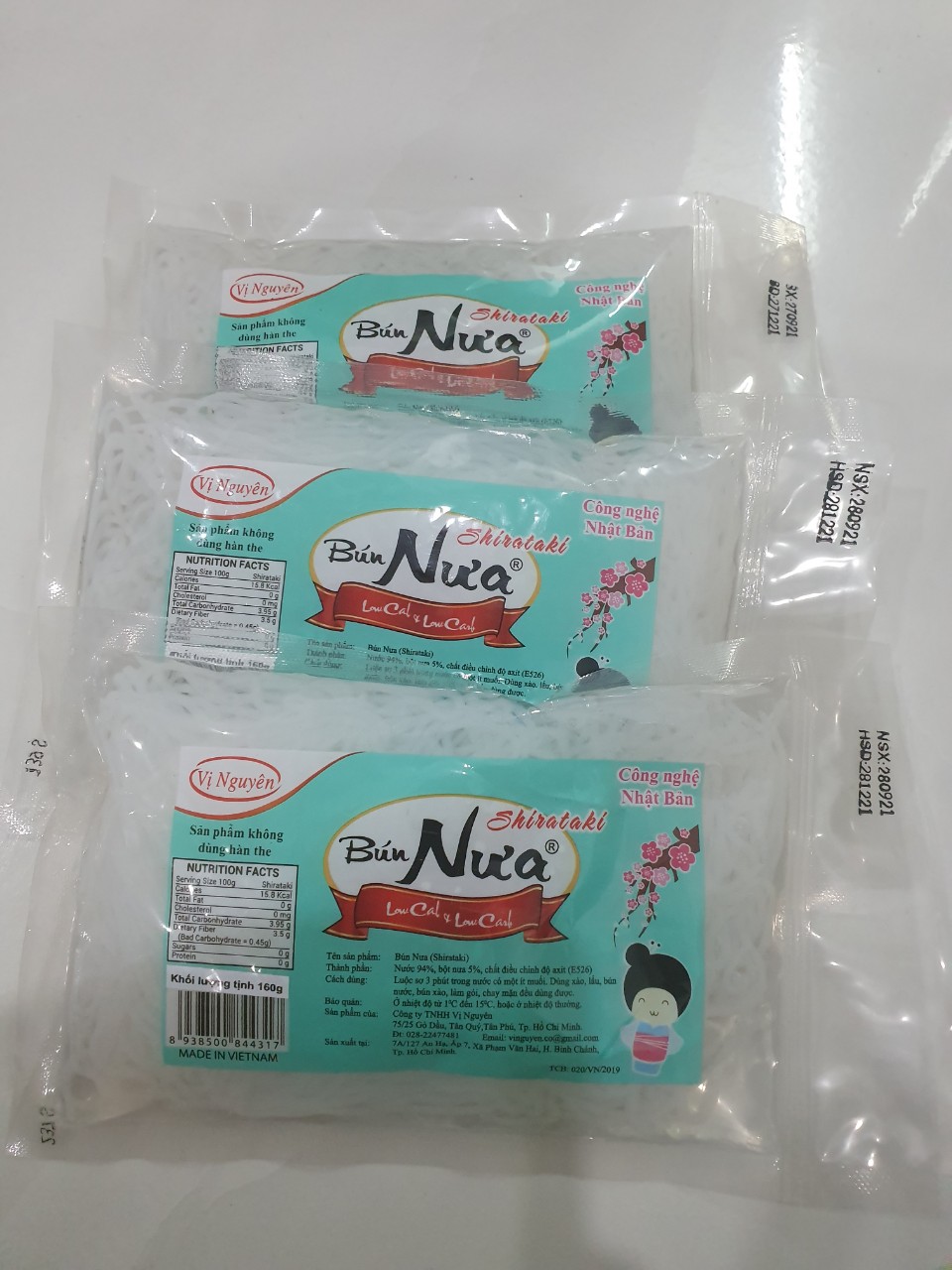 Combo 7 Gói Bún Nưa Vị Nguyên Das Keto 240g