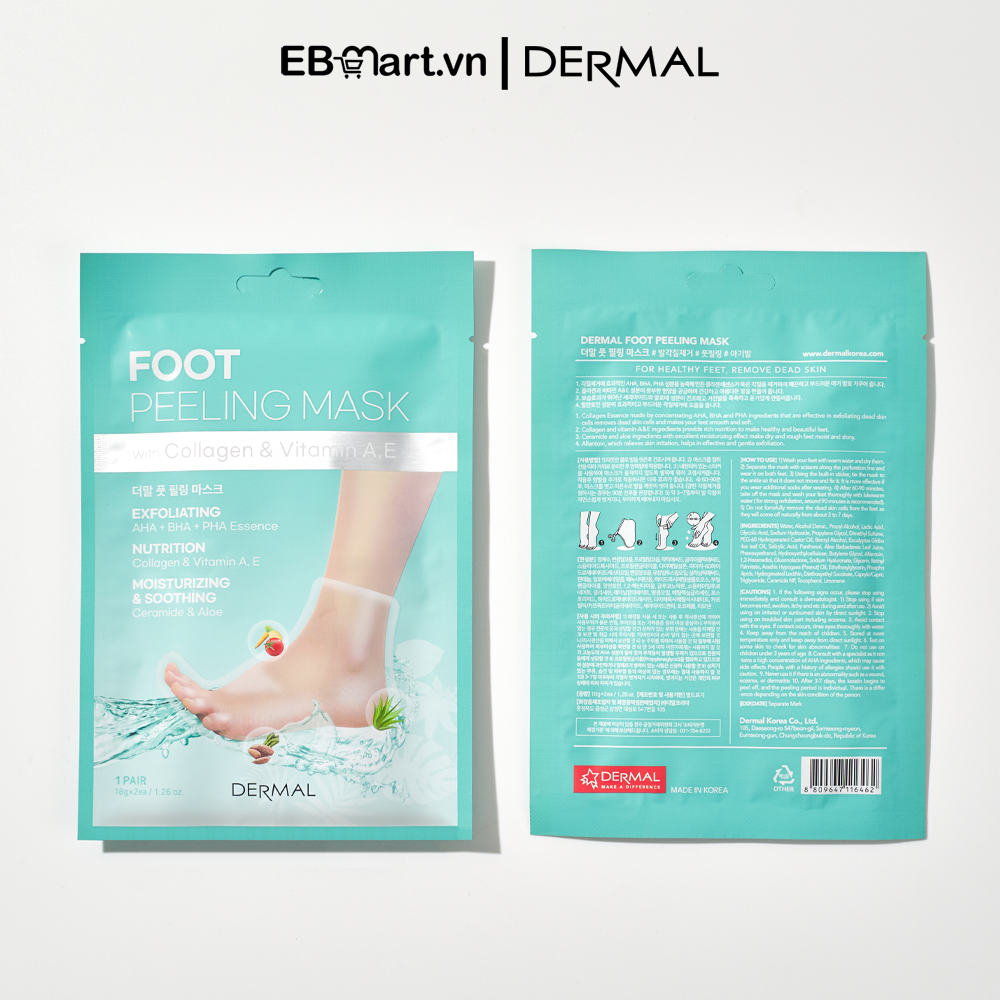 Mặt nạ chân Dermal Korea | EBMart
