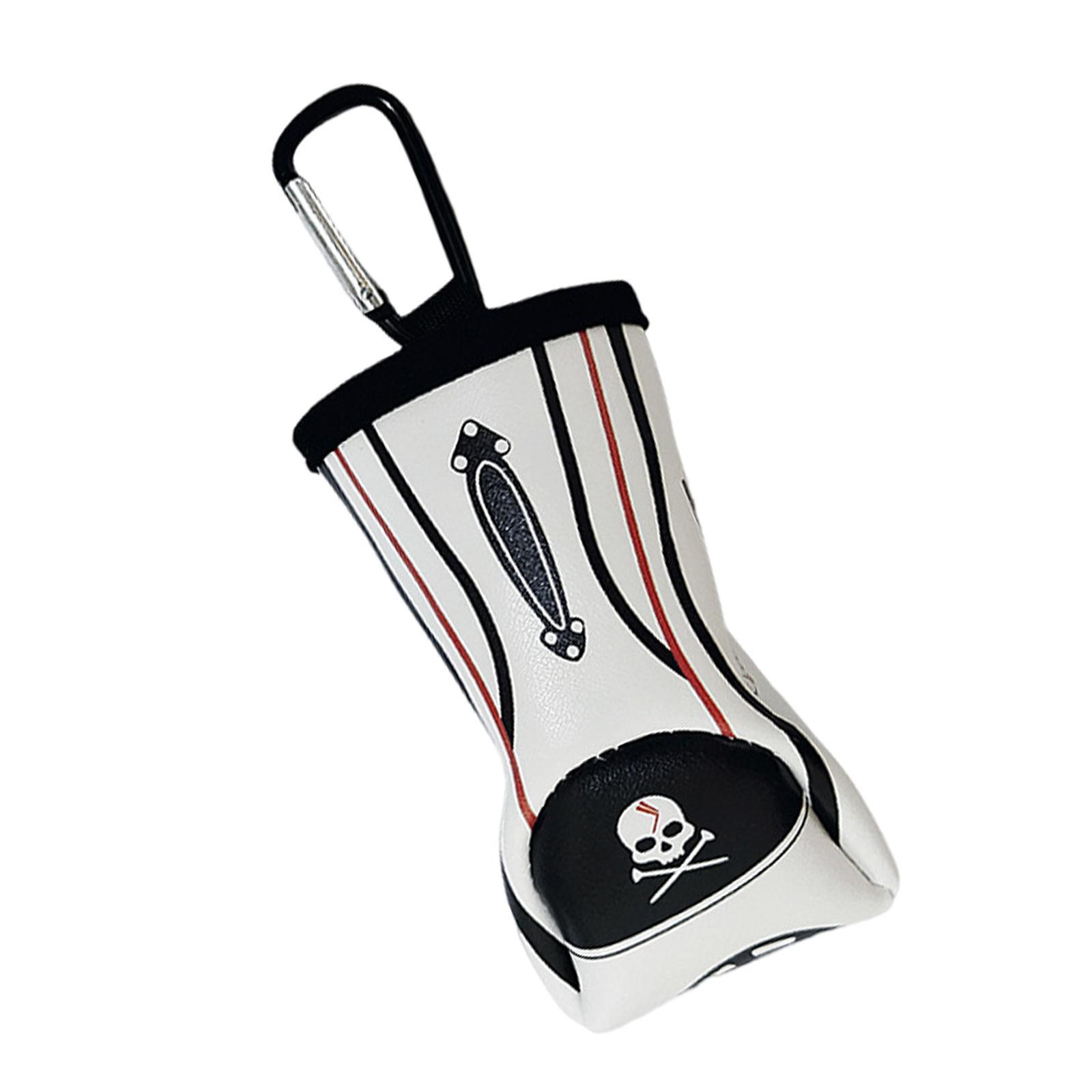 Small Waterproof Leather Golf Ball Storage Pouch