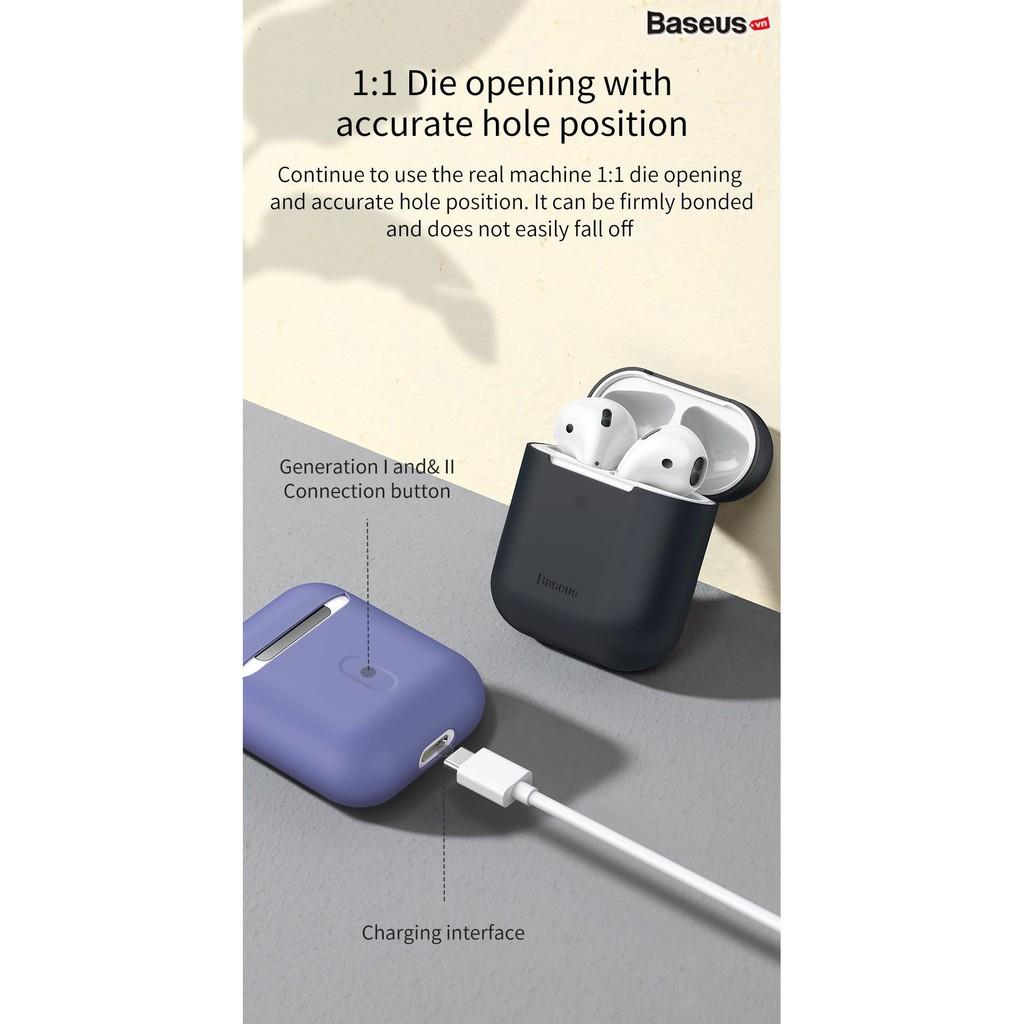 Bao Silicone siêu mỏng Baseus Ultrathin Series Silica Gel Protector cho Apple AirPods 1/2