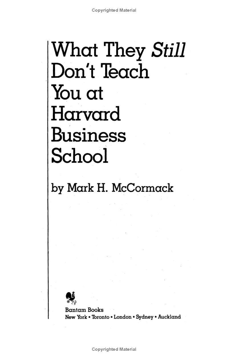 What They Still Don't Teach You At Harvard Business School