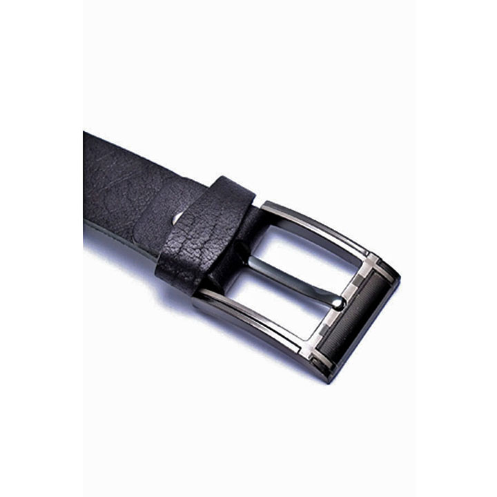 HJ4105 - Dây nịt nam da bò Huy Hoàng màu đen