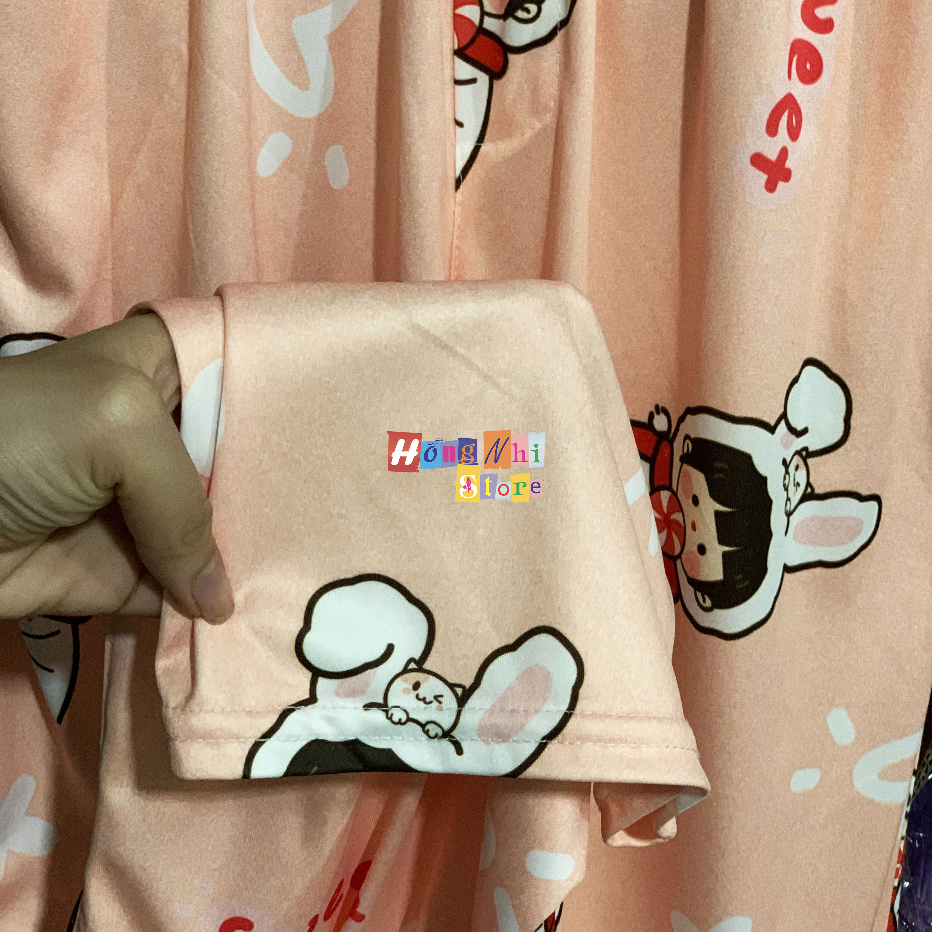 Quần Hoạt Hình Dài Cô Bé Thỏ Trắng Ống Rộng Cartoon Pant V2 Oversize Ulzzang Unisex - MM