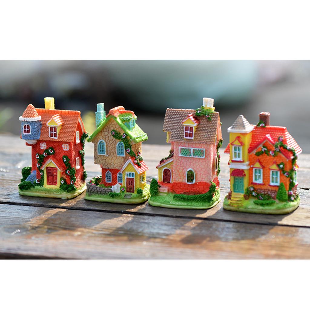 Cute Villa Cottage Mini Fairy Garden Ornament Miniature Plant Pot Dollhouse