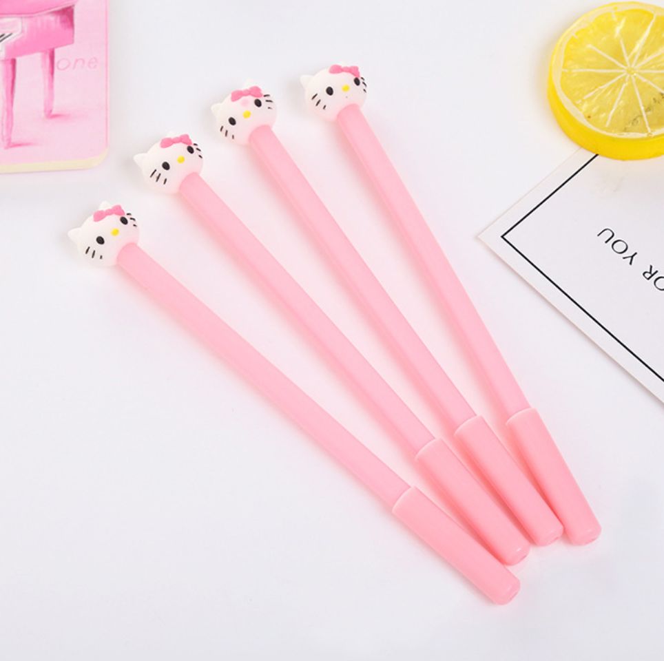 Bút Bi Viết Mèo Hồng Siêu Dễ Thương - Bút Bi Nước Văn Phòng Mực Đen