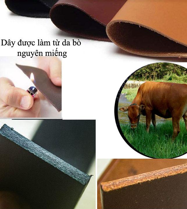 Thắt Lưng Dây Nịt Nam Da Bò Thật 100 % Cao Cấp ,QN - L025 Lịch Lãm , Sang Trọng
