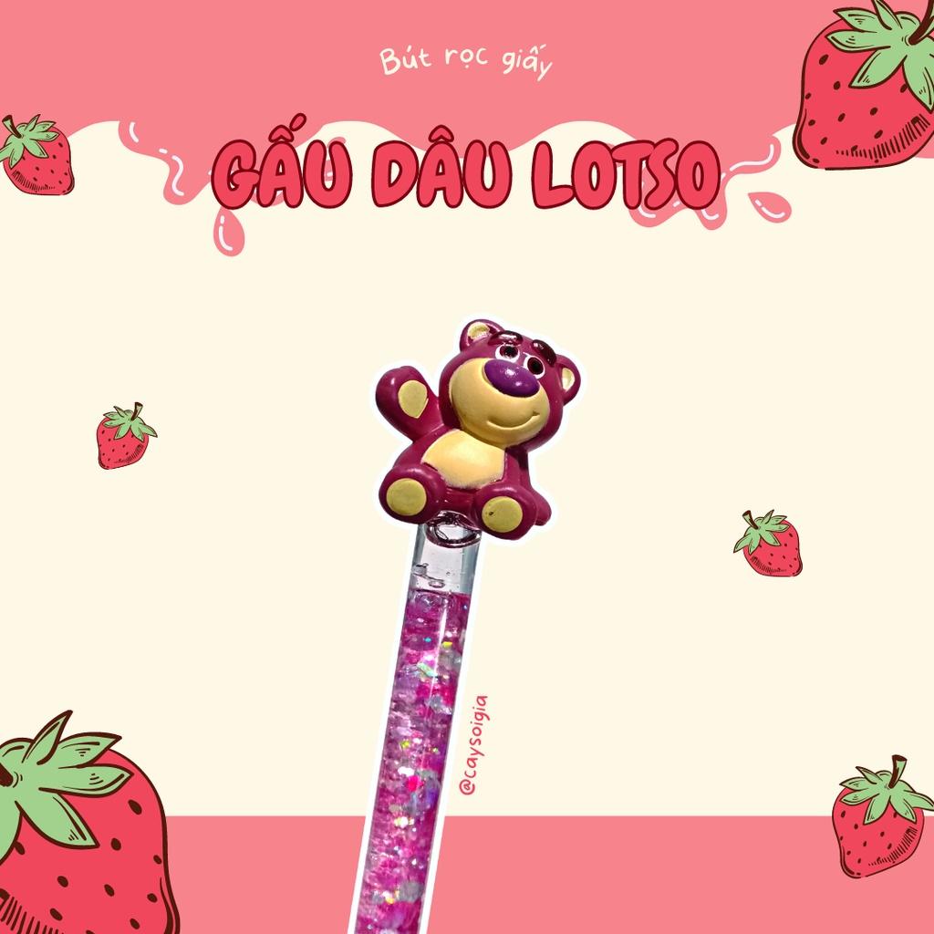 S118 - Bút dao rọc giấy gấu dâu tây Lotso dễ thương unbox đơn hàng, cắt sticker băng dán washi tape - Cây Sồi Già
