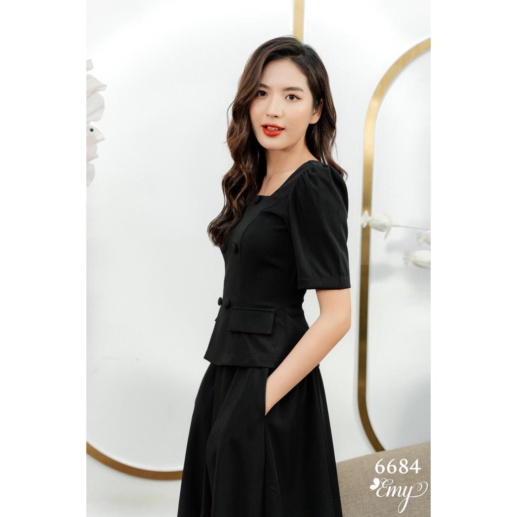 EMY EM6684 Sét Rời Áo +CV Đen