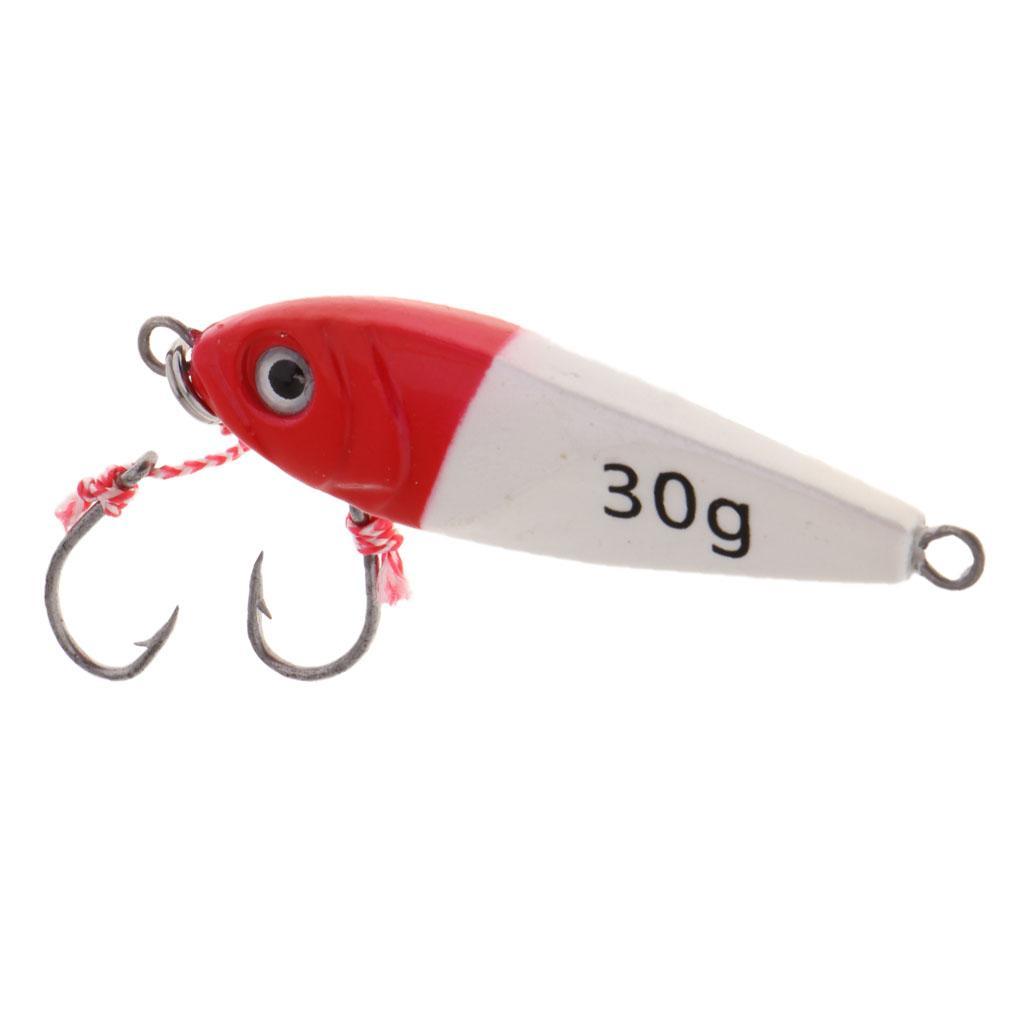Jigs Jigging Fishing Lure Metal Hard Bait with Assist Hooks Fast Sinking for Deep Sea Fishing