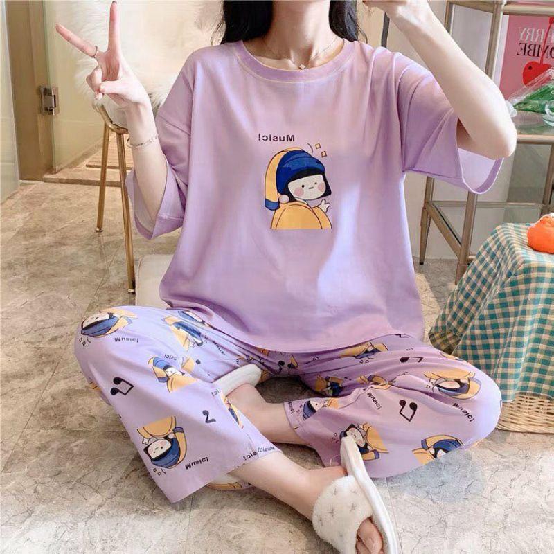 Đồ Bộ Pyjama QUẢNG CHÂU, Đồ Ngủ Mặc Nhà Pizama Nữ Siêu Dễ Thương