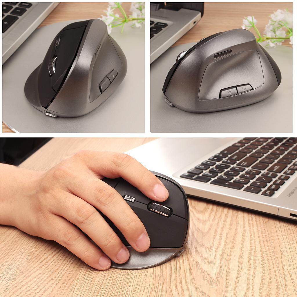 2PCS Wireless USB Gaming Mouse Optical Vertical Mice Easy to Use