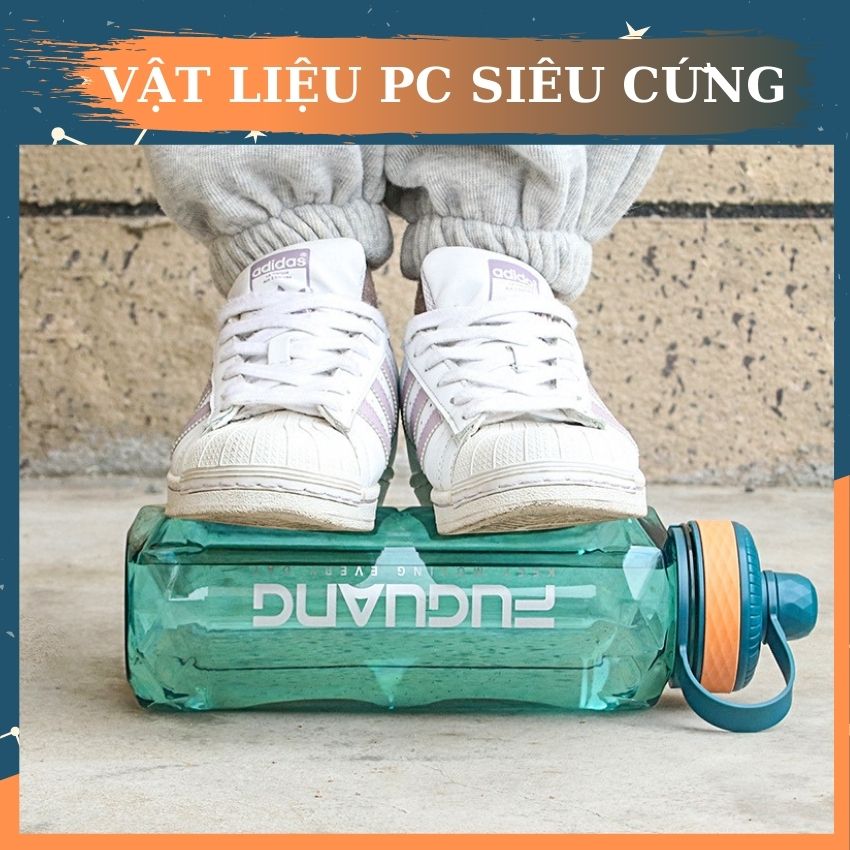 Bình nước tập gym 2 lít 2,2 lít nhựa PC58 BPA Free an toàn tuyệt đối cho sức khỏe người sử dụng