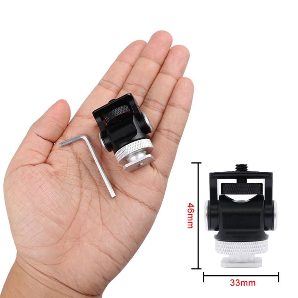 Giá đỡ dạng kẹp mini bằng Hợp kim Alumimun 1/4 inch đầu nối trục vít cho máy ảnh DSLR, Màn hình video,Đèn LED