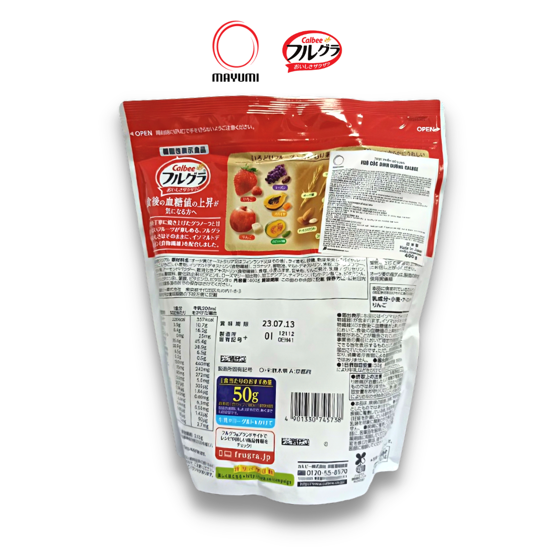 [Date 7/2023] Gói 400g Ngũ cốc Calbee dinh dưỡng hỗ trợ đường huyết Nhật Bản