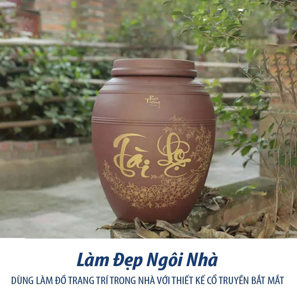 Hủ Sành Đựng Gạo, Ngâm Rươu Chữ Tài Lộc