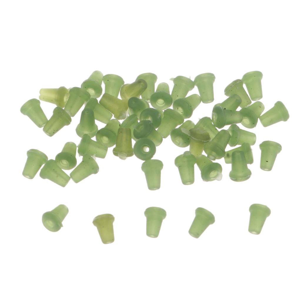 2x50pcs Carp Rig Stops Rubber Shank Hook Stops Beads Buffer Baits Holder
