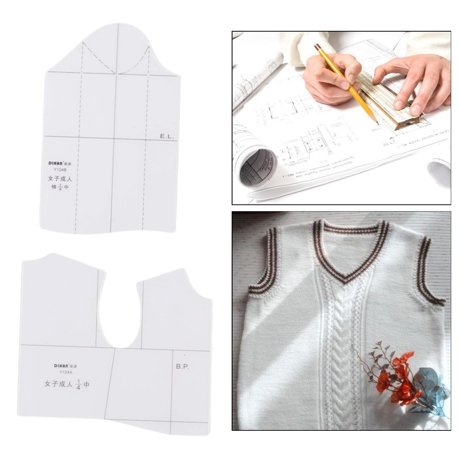 Cloth Design Ruler Sewing Tool, Fashion Ruler for Design Women Fashion Garment Cloth Pattern Making, Dressmaking Pattern Design DIY Clothing