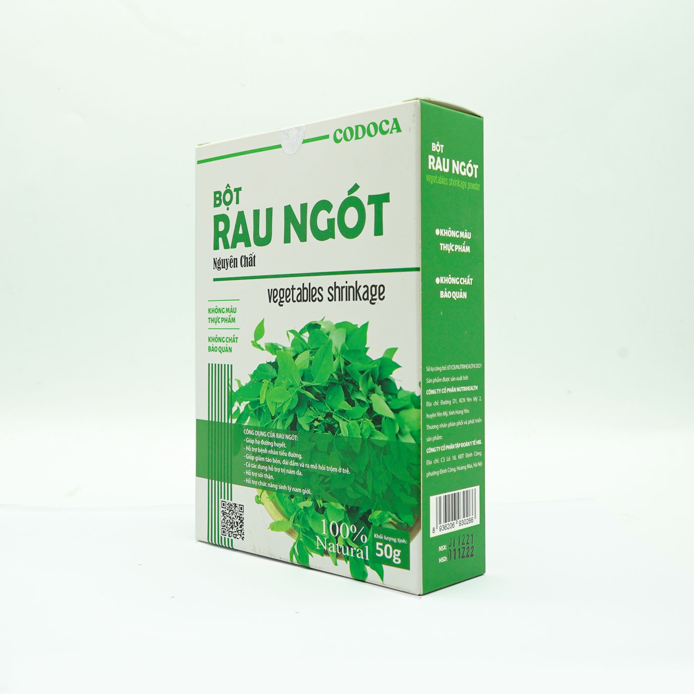 Bột Rau ngót Codoca nguyên chất sấy lạnh (50g) Bột ăn dặm cho bé, giàu vitamin, dễ tiêu hóa