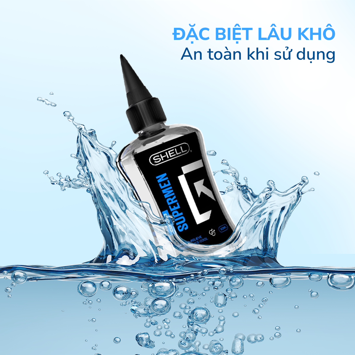 [Chai 90ml] Gel bôi trơn hậu môn mát lạnh - Shell Supermen Cooling