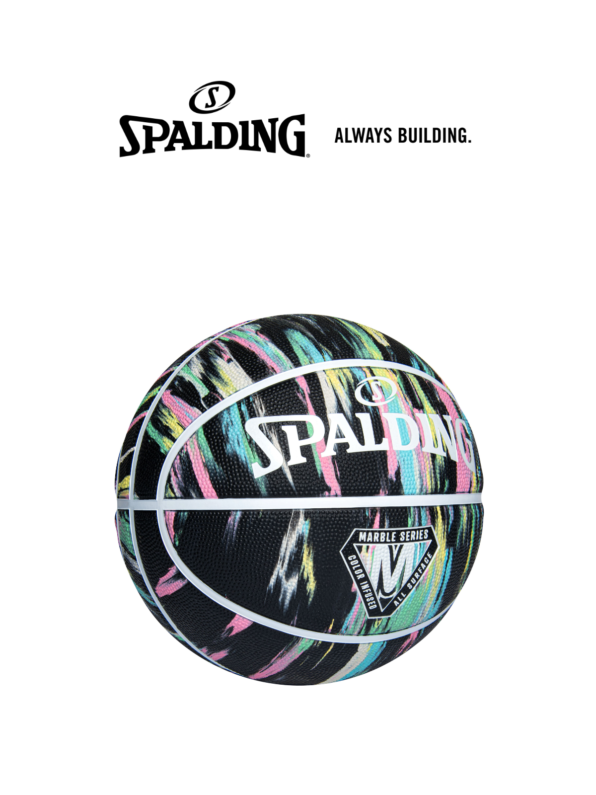 Bóng rổ Spalding Marble Black Pastel Size 7