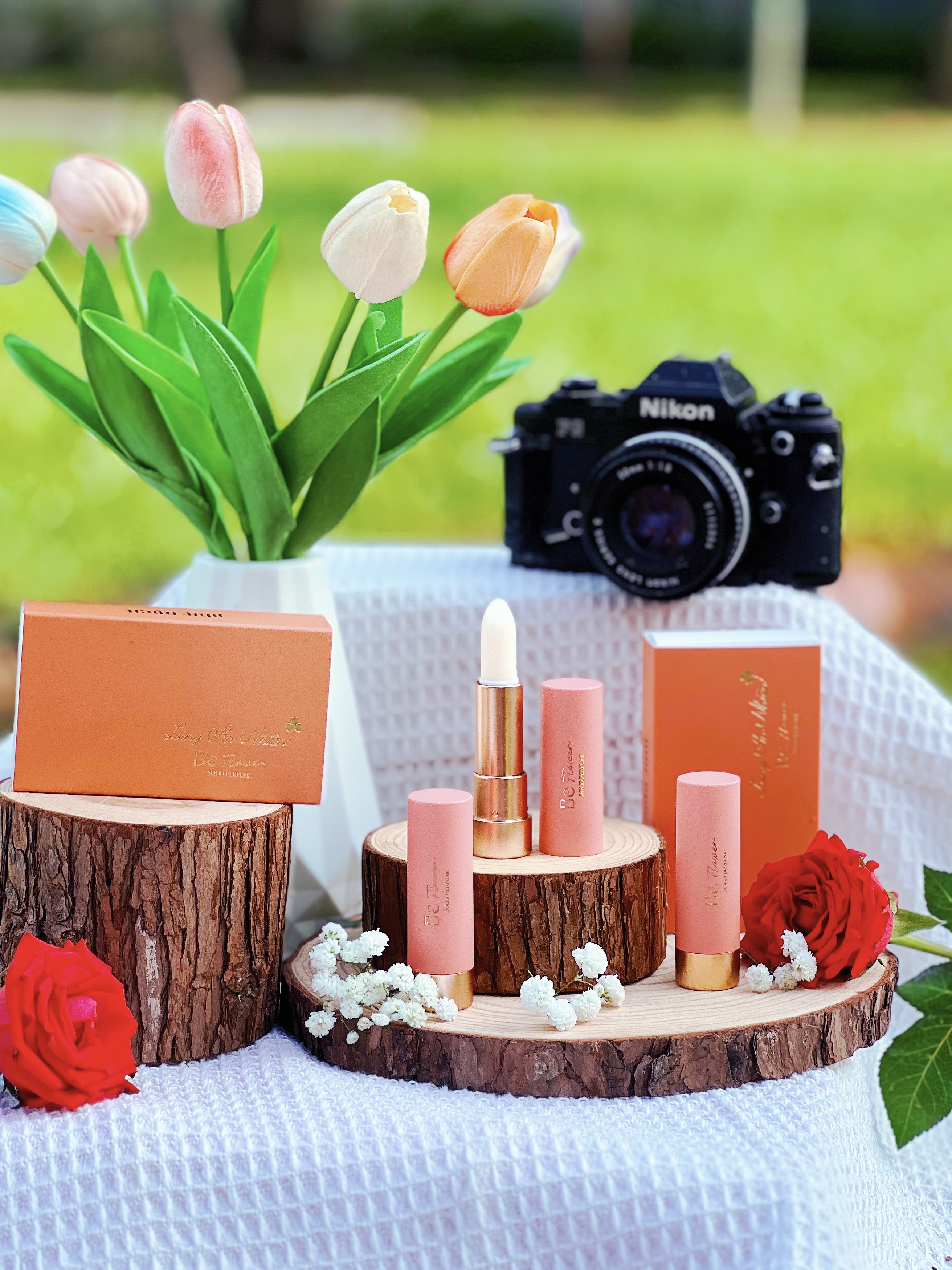 Nước Hoa Sáp Dạng Thỏi Son Be Flower Làng An Nhiên