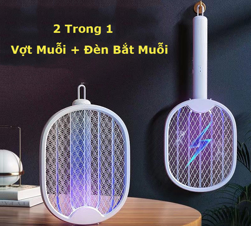 Vợt muỗi kết hợp đèn bắt muỗi đa năng