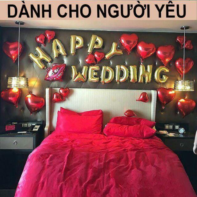 Combo bóng chữ trang trí phòng cưới