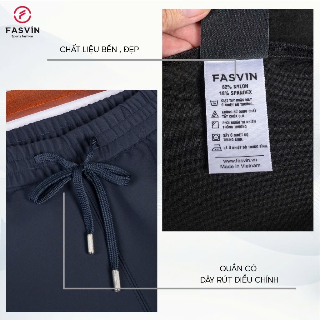 Bộ quần áo thun thể thao nam 01 lớp Fasvin BT24642.HN vải Nylon cao cấp co giãn thoải mái chất lượng tốt