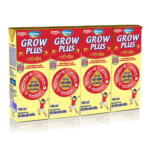 Thùng 48 Hộp sữa bộ pha sẵn Dielac Grow Plus có tổ yến 180ml