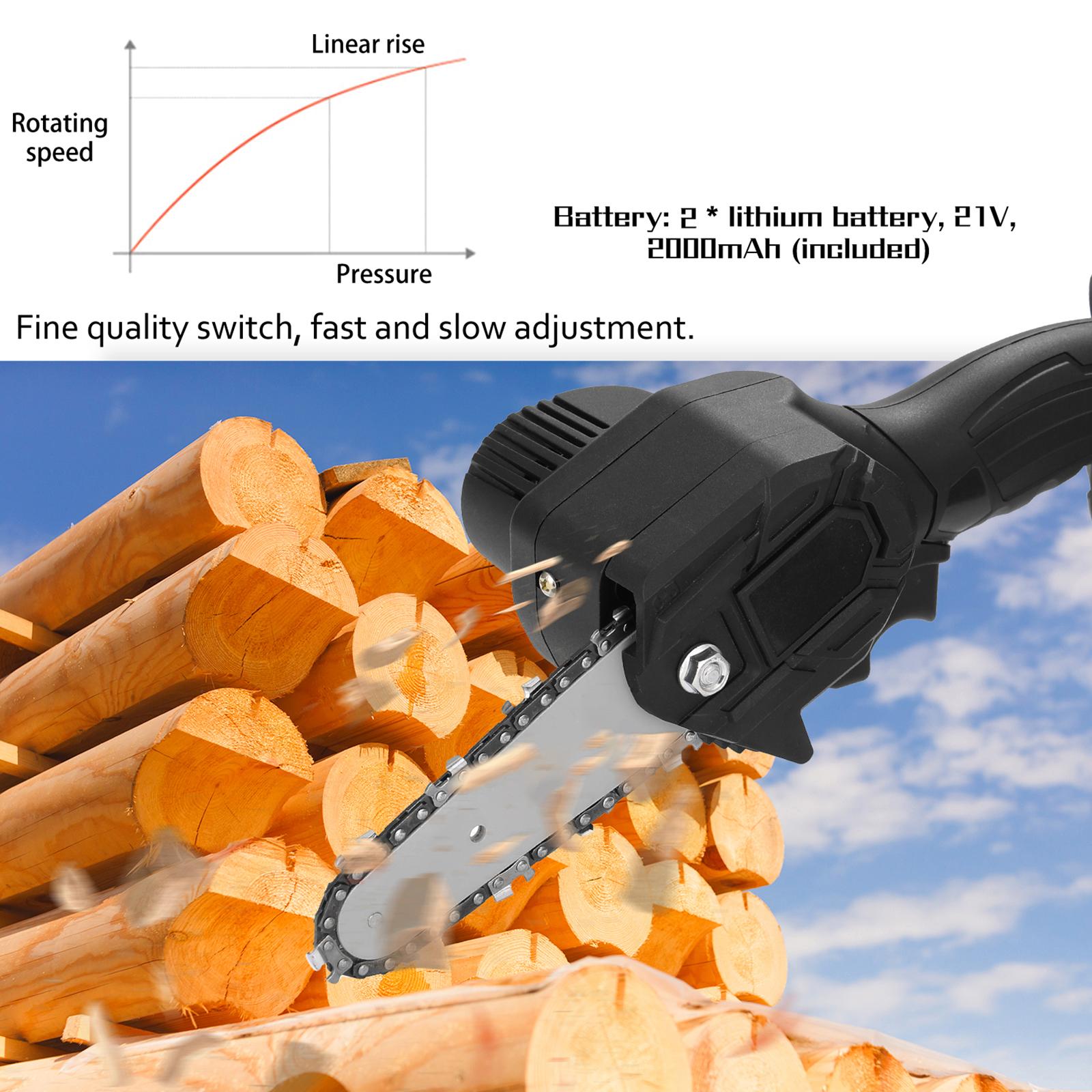 21V Lithium Battery Portable Electric Pruning Saw Rechargeable Small Electric Saws Woodworking One-handed Electric