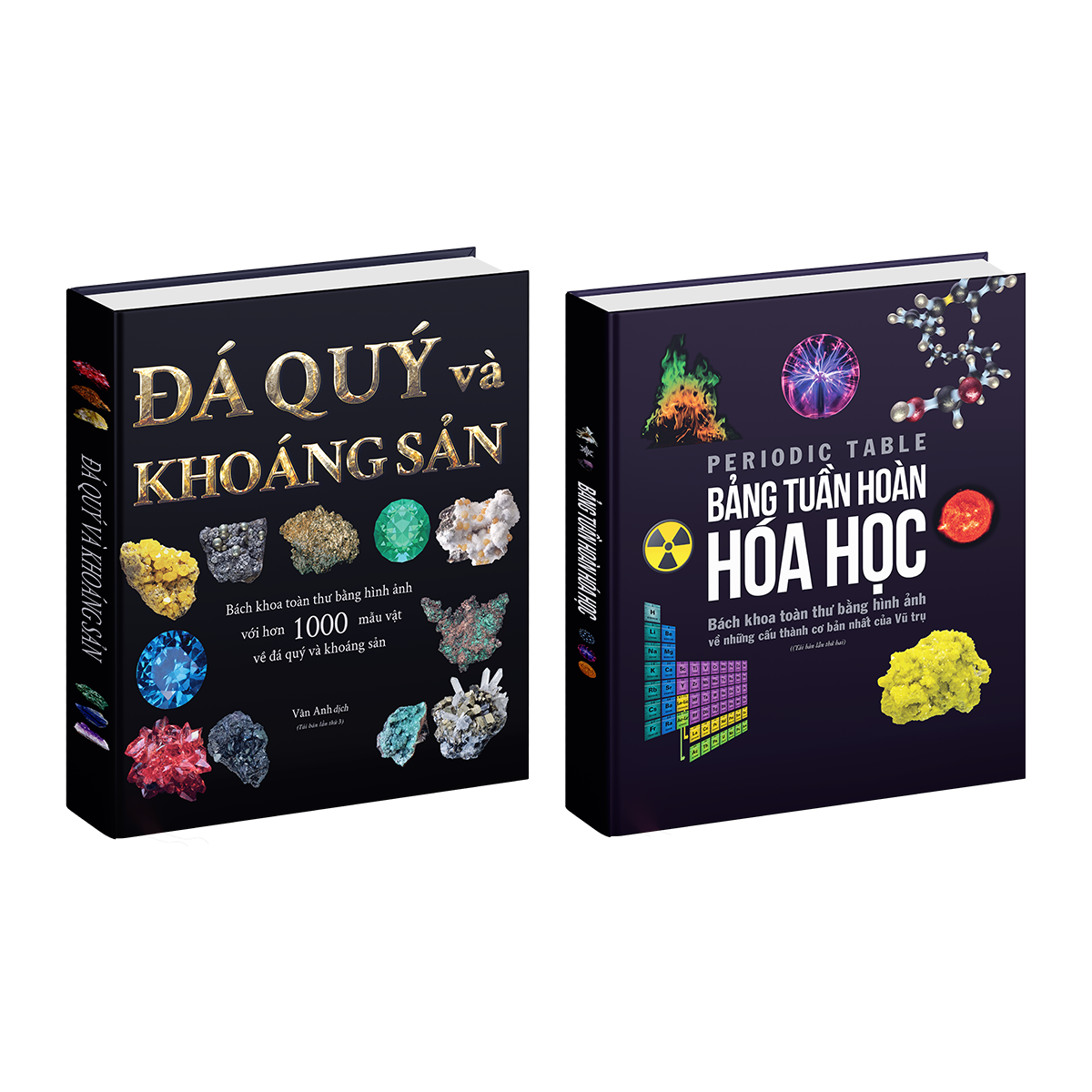 Combo sách Đ.á quý và khoáng sản, Bảng tuần hoàn hóa học - Tổng hợp kiến thức bách khoa cho mọi lứa tuổi - Hiệu sách Genbook, Bìa cứng in màu