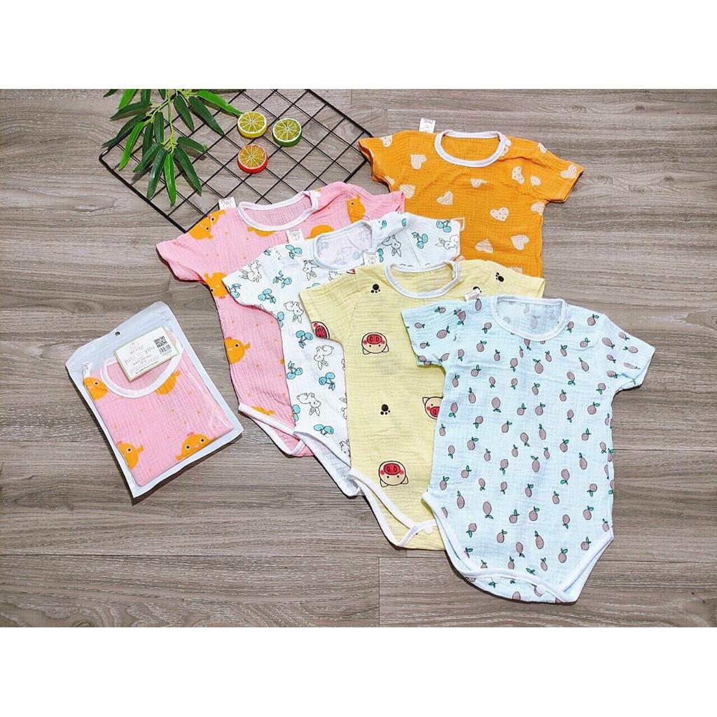 Bộ body Body chíp cộc tay cho bé từ 0 đến 12 tháng tuổi