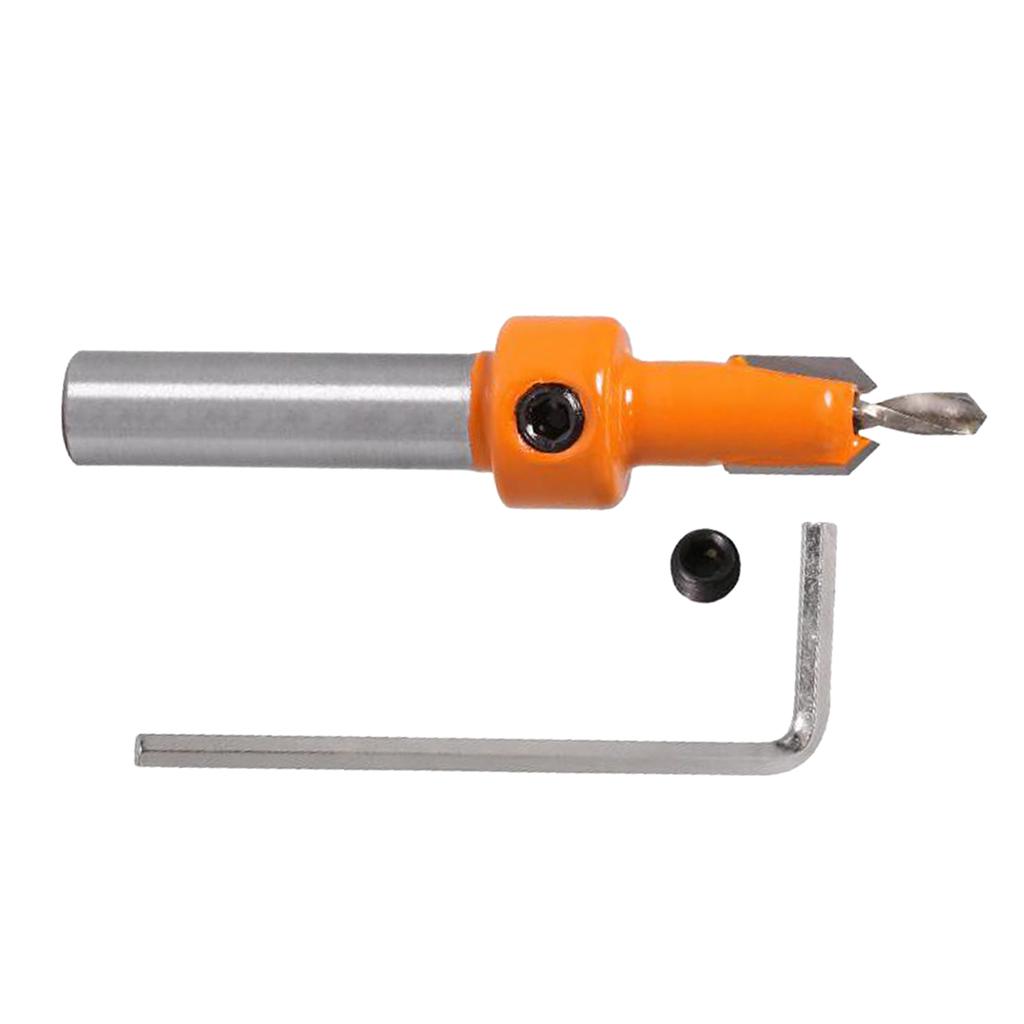 2PCS 8mm Shank High-Speed Alloy Countersink Drill Bits Woodwoking DIY, 3mm & 4mm