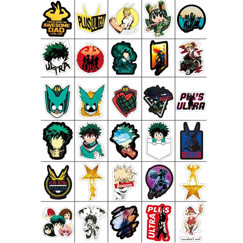 Sticker 100 miếng hình dán My hero Academia SetB