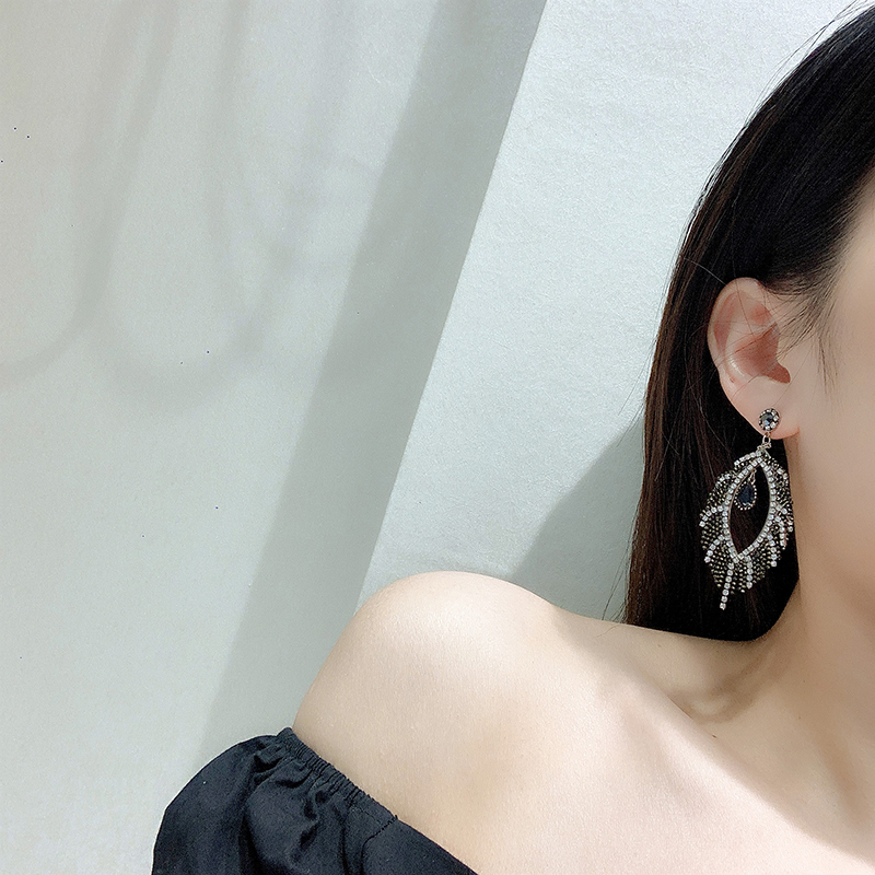Bông Tai Bạc S925 Chế Tác Thủ Công Từ Đá Tự Nhiên Khuyên Dự Tiệc